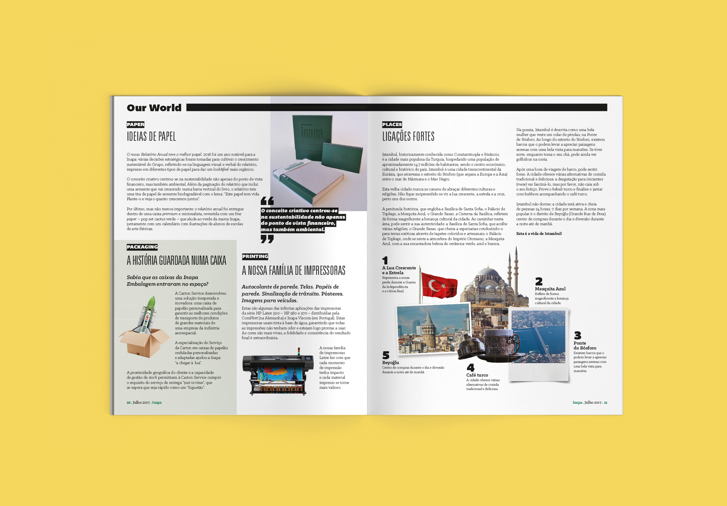 Editorial magazine spread with article design, photography and modern page layout.